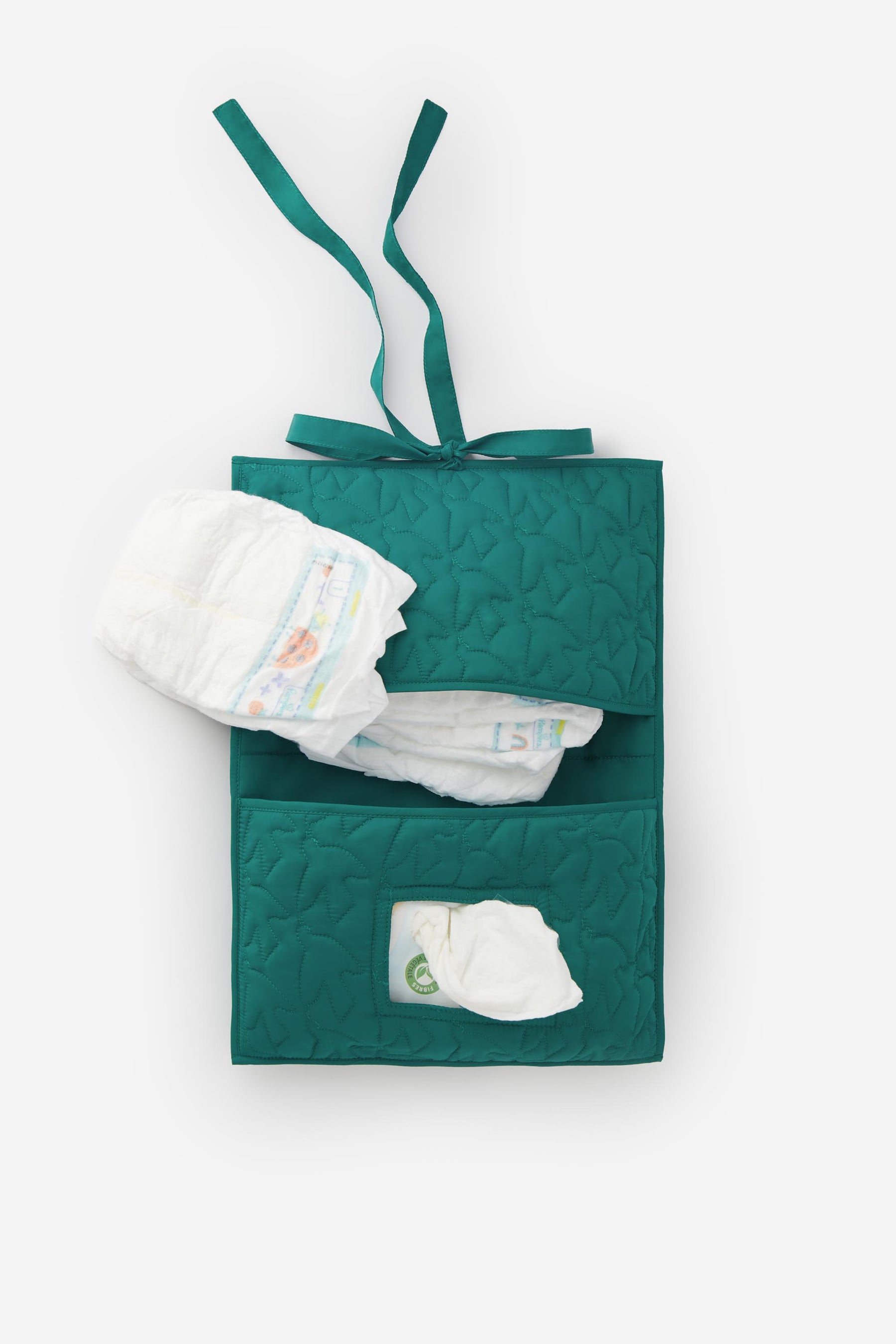 Pochette pour couches et lingettes. Nylon matelassé. Broderie. Accessoire bébé pour sac à langer. Cool et mode idéal en cadeau pour maman. 26 PARADIS