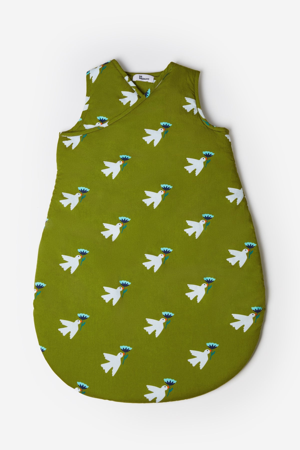Gigoteuse, turbulette en coton avec le motif allover oiseau, design et confortable pour les bébés de 0 à 6 mois. 26 PARADIS