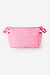 pochette organisateur poussette en nylon. Broderie matelassée ton sur ton. Deux poches sur le côté pour le biberon. Sac avec attache pour mettre sur la poussette pour les balades avec bébés. Fermeture par un zip ton sur ton. 26 PARADIS